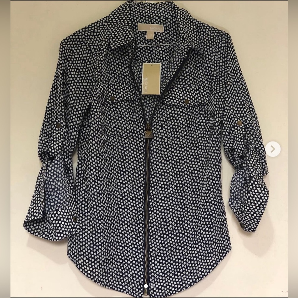 Michael Kors zip up shirt